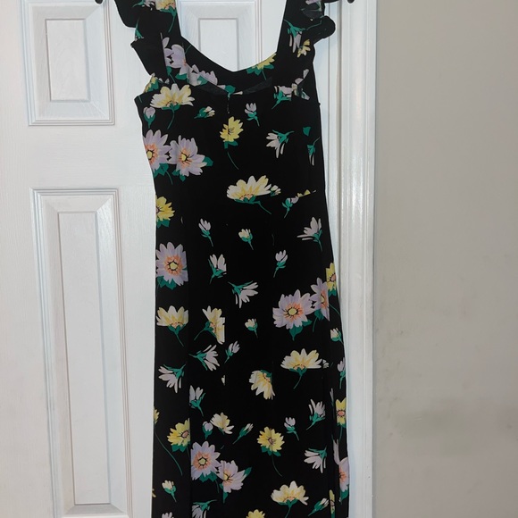 NWT, LOFT Floral Black Dress, Size 2 Petite - Picture 7 of 7